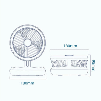 MiniFan™ - USB Charging Foldable Circulator Fan With Night Light - Heimnova