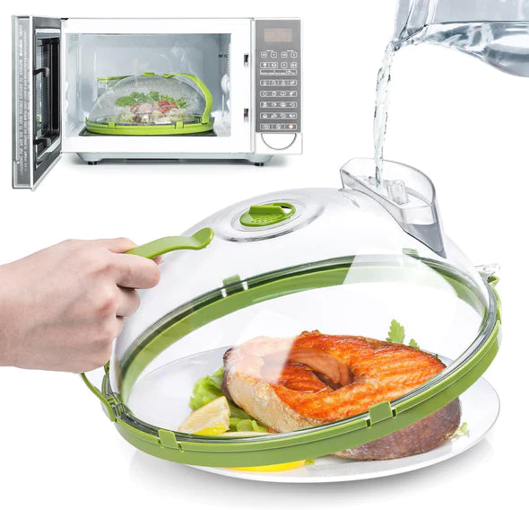 MicrowaveCover - Microwave Splatter Cover With Water Steamer - Heimnova